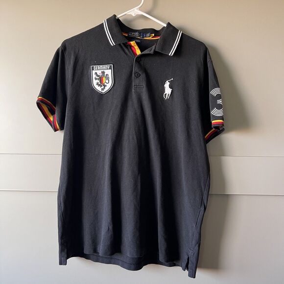 Polo Ralph Lauren Germany Shirt Mens Large  Soccer Embroidered Crest Number 3 - Picture 1 of 15